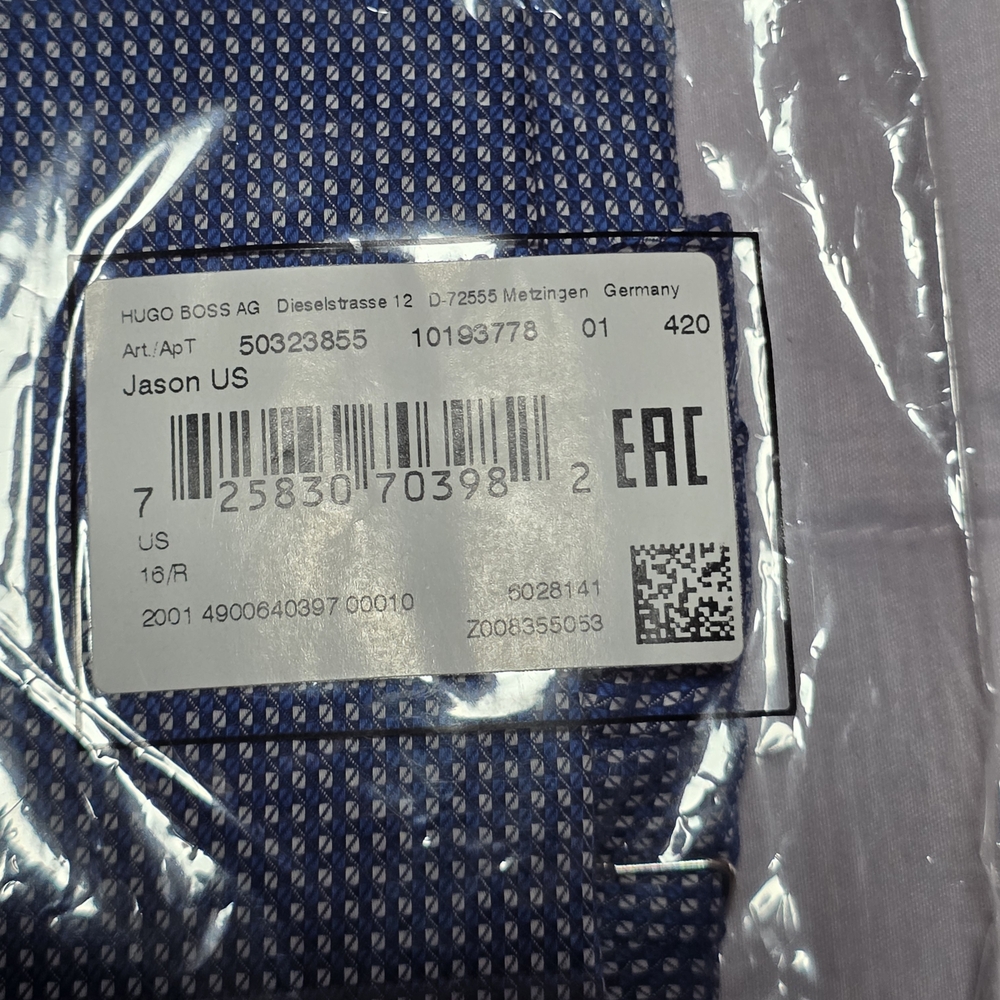 BOSS Men's Blue Dress Shirt - Picture 4 of 5